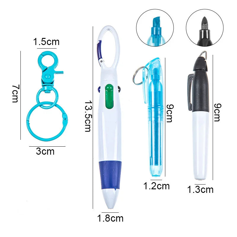 Nurse Pen Set for Badge Reels - Highlighter, Pen, Permanent Marker