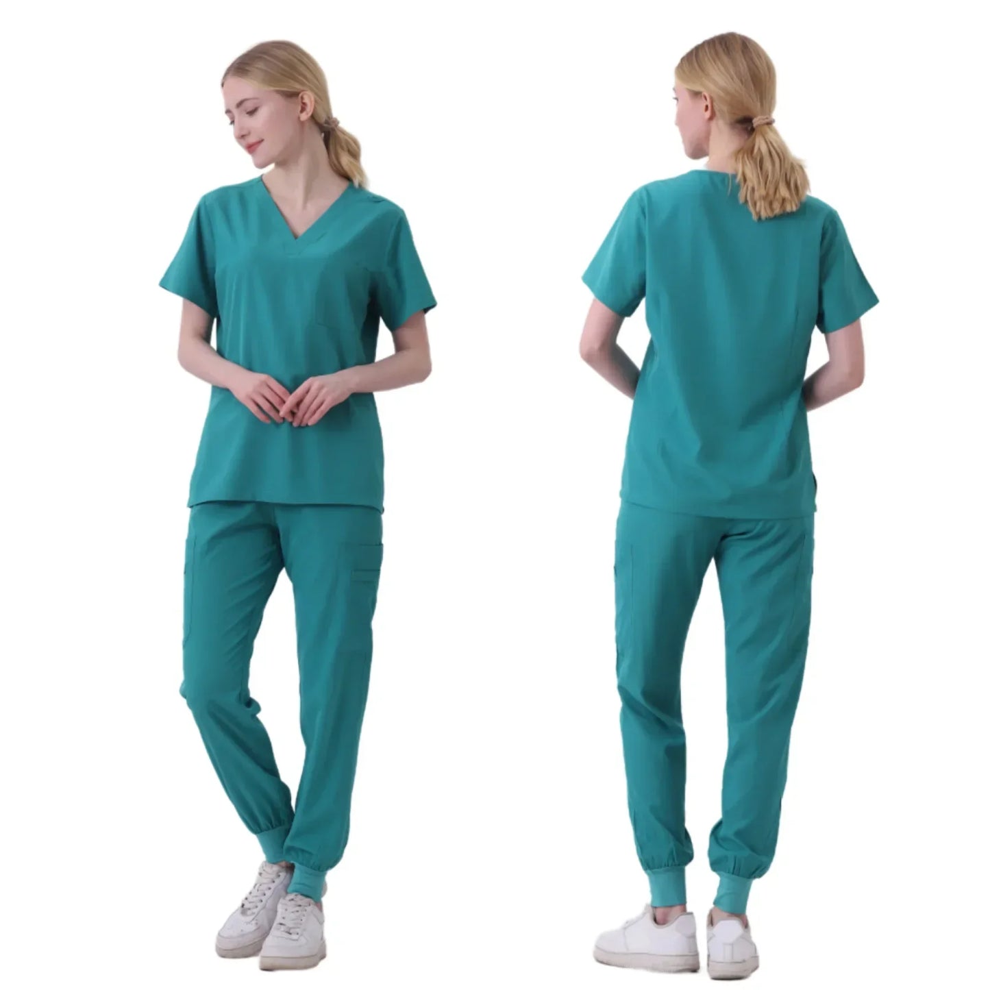 High Quality V-Neck Jogger Scrub Set