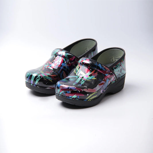 Women Slip-On Clogs - Graffiti Design