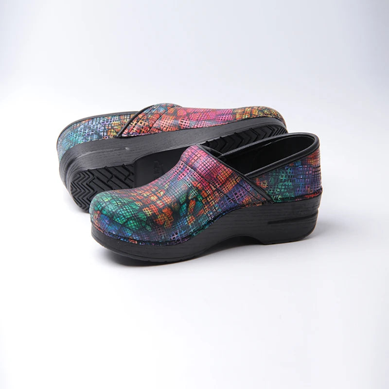 Clogs Women -  Matte Colorful Grid