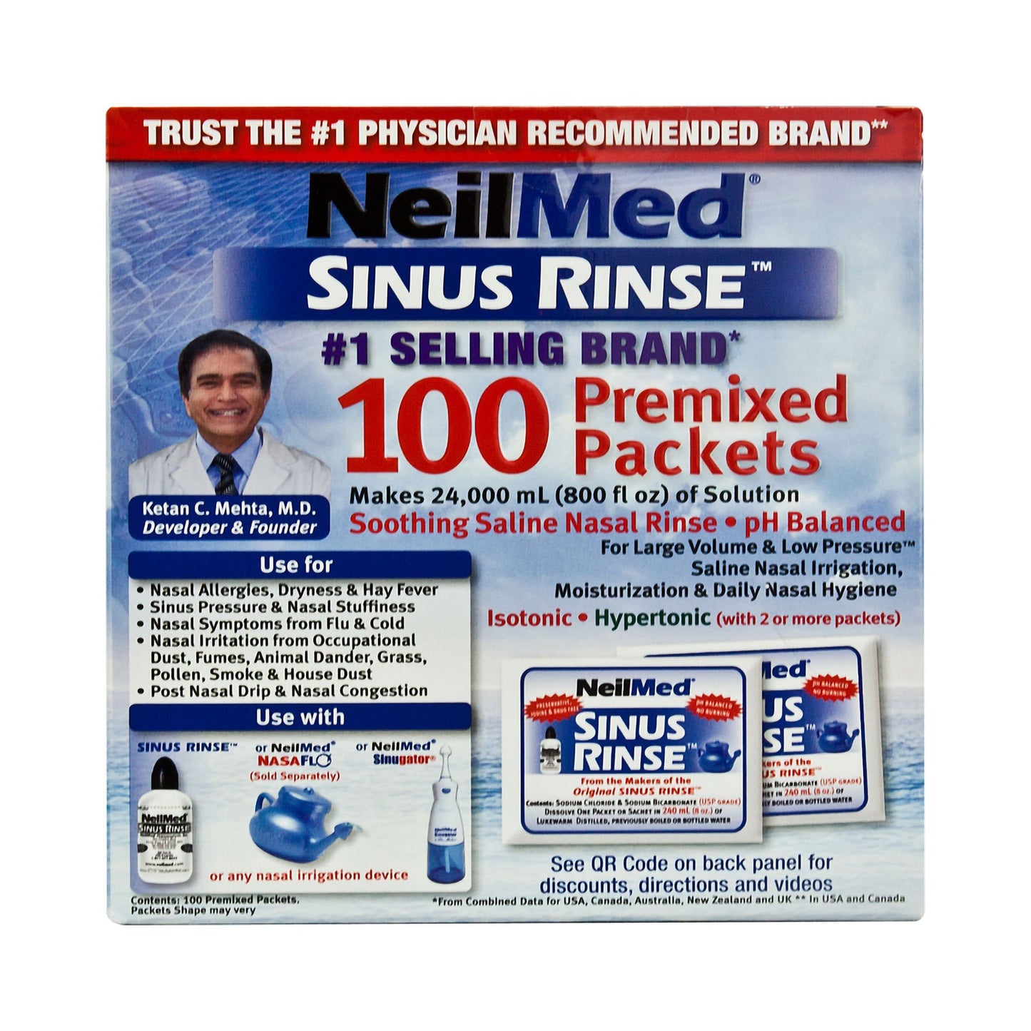 Saline Nasal Sinus Rinse Kit Neilmed® Sinus Rinse™