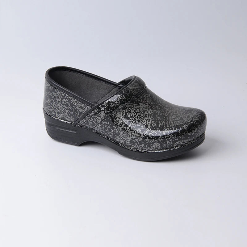 Clogs Women - Abstract Silver Design