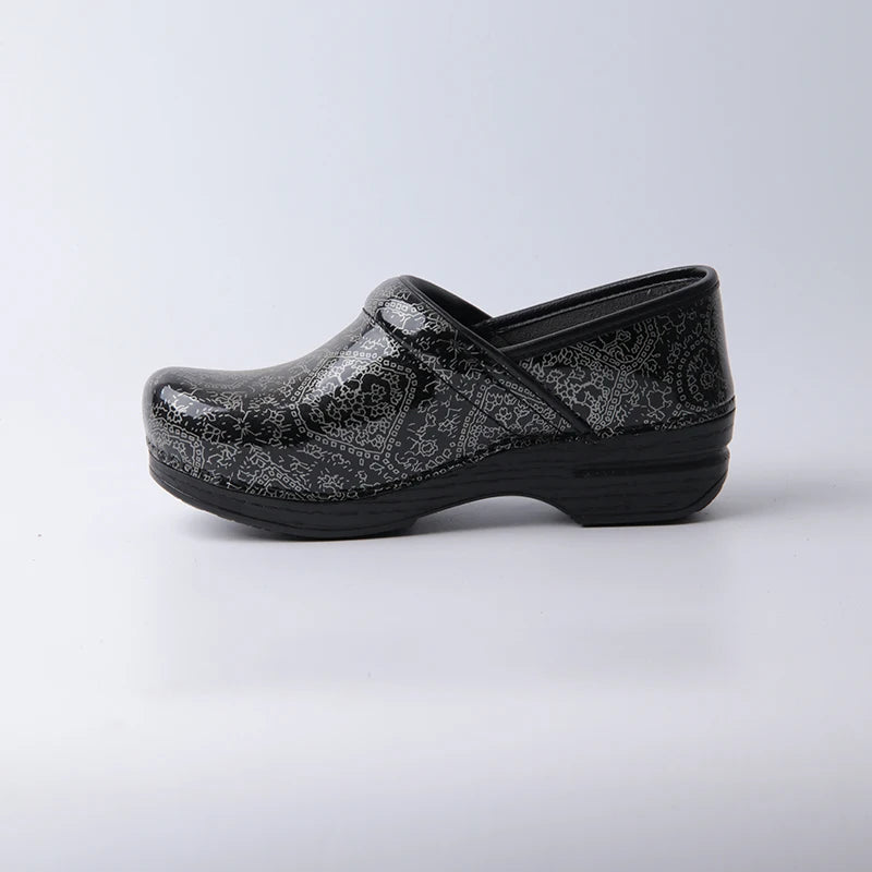 Clogs Women - Abstract Silver Design