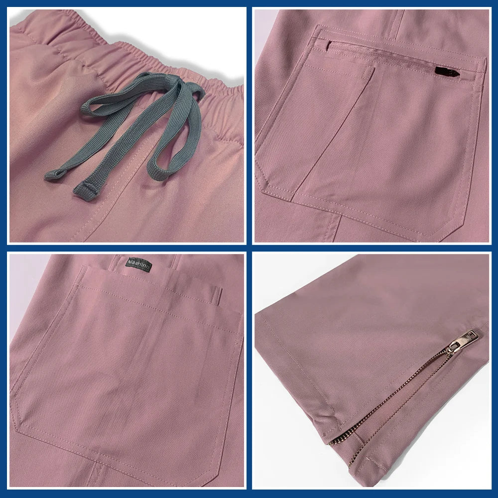 Zipper-Style Scrub Set