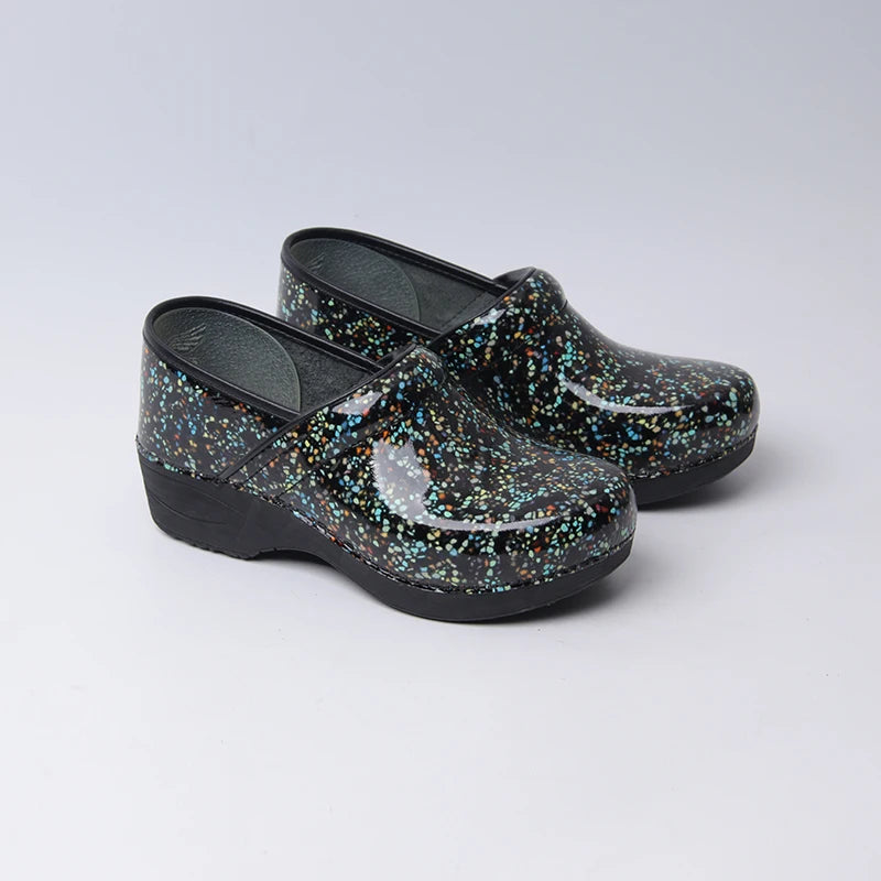 Women Slip-On Clogs - Dots Design