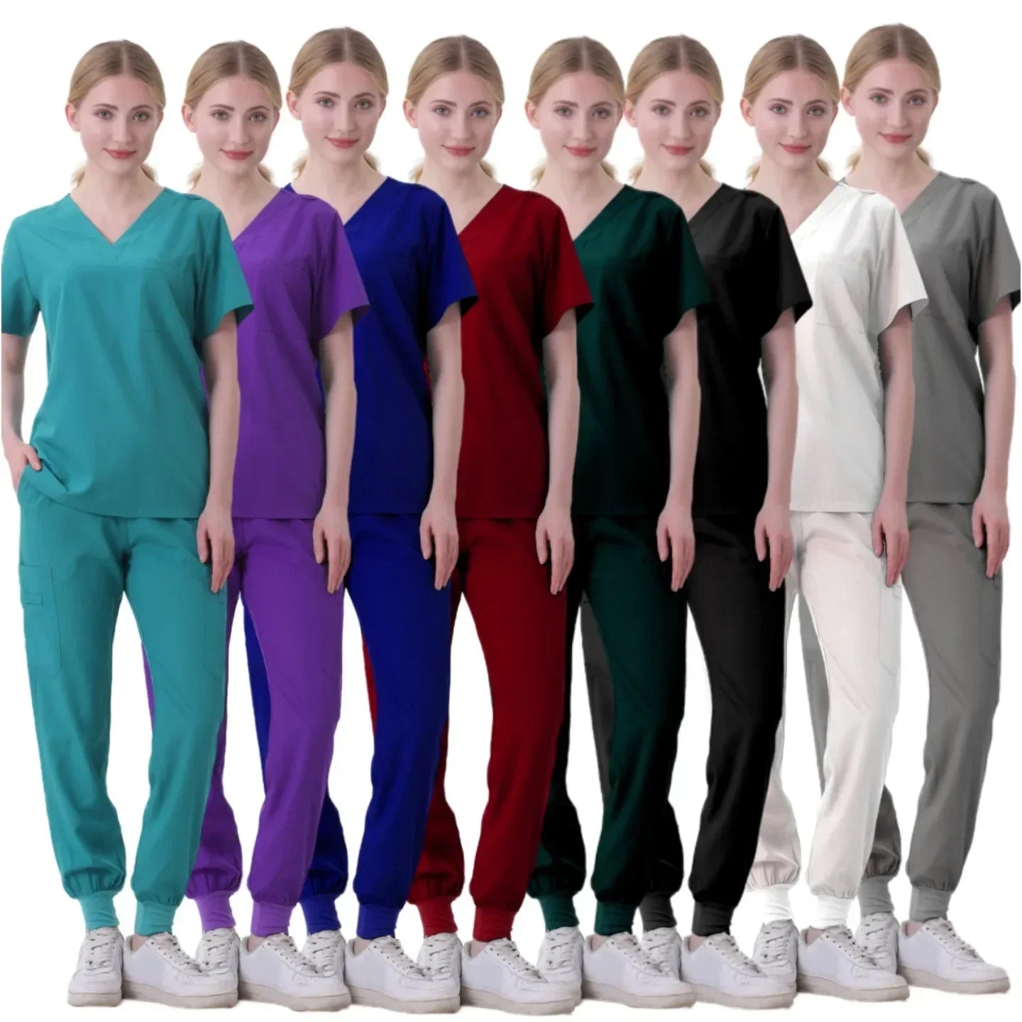 High Quality V-Neck Jogger Scrub Set