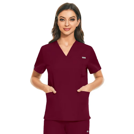 women's scrub top - classic v-neck