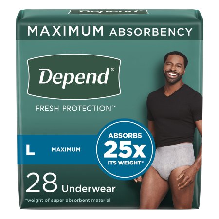 Male Adult Absorbent Underwear Depend® Fresh Protection Disposable Heavy Absorbency