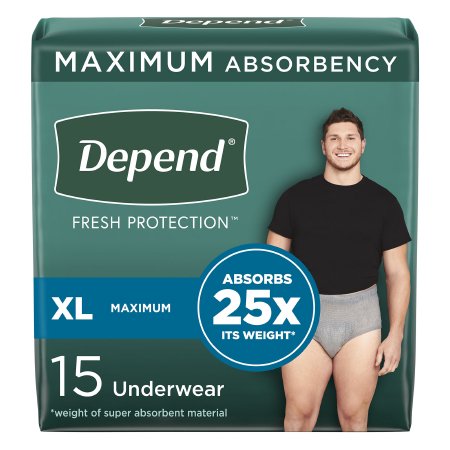 Male Adult Absorbent Underwear Depend® Fresh Protection Disposable Heavy Absorbency